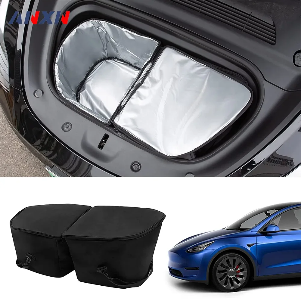 

Tesla Model Y For Frunk Cooler Organizer Insulation Bag Front Trunk Storage Organizers for Tesla Model 3 Insulated Cooler Bag