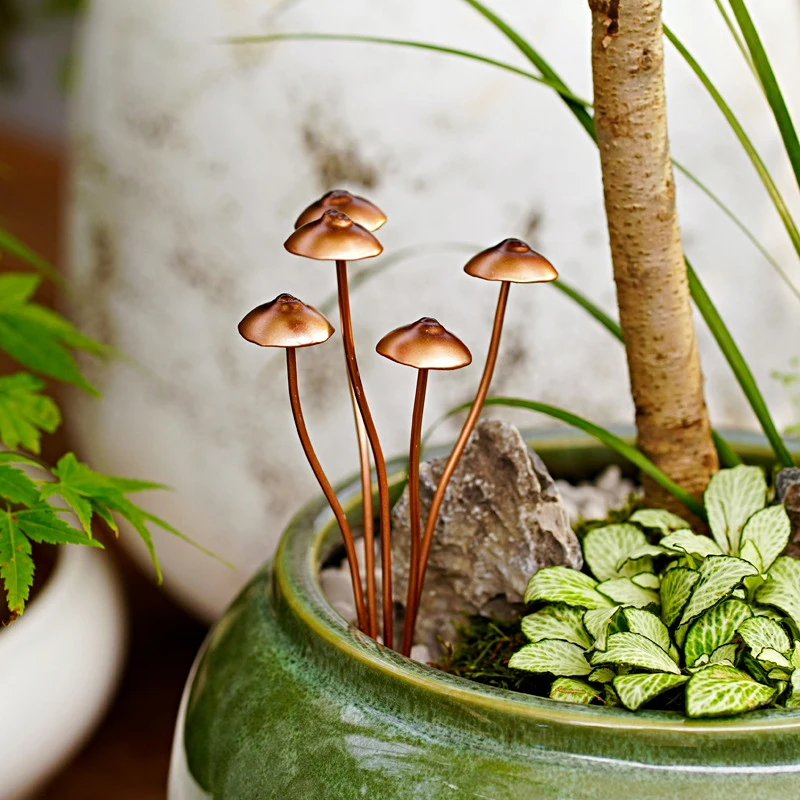 1/2/3 Pcs: Mushroom Metal Decorative Garden Stakes Perfect for Outdoor Spring Decor and Adding to Your Metal Flower Outdoor Decorations