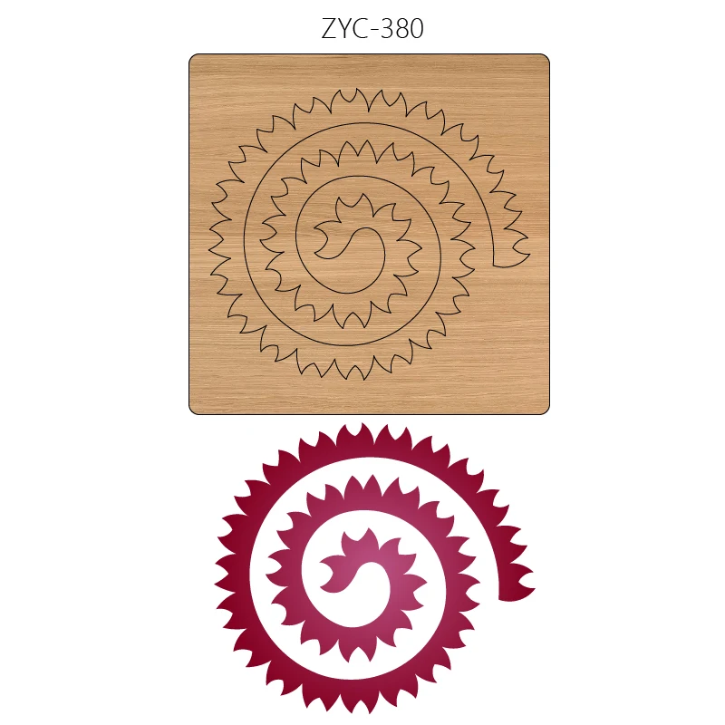 Flower Wooden Cutting Mold Suitable for Die-Cutting Machines, ZYC-380