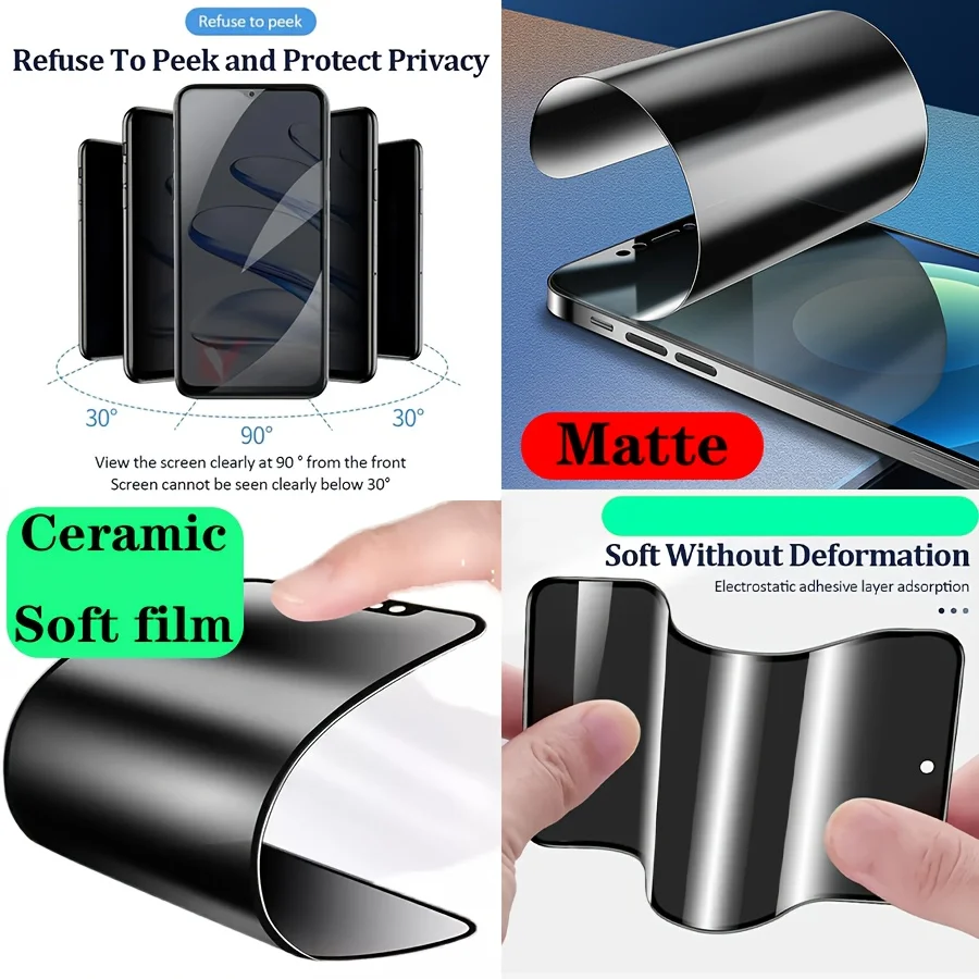 (2 in 1) Realme Note 60 Ceramic Tempered Glass for Realme Note 60 Camera Lens + Privacy Screen Protector
