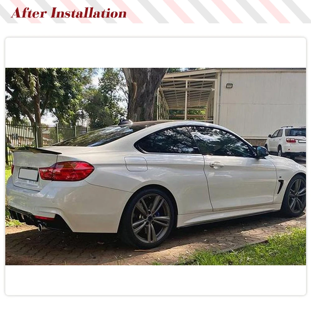 Rear Trunk Racing Spoiler for BMW 4 Series F32 Coupe 2014-2019 Carbon Fiber Car Trunk Lip Rear Wing Spoiler HighKick Spoiler