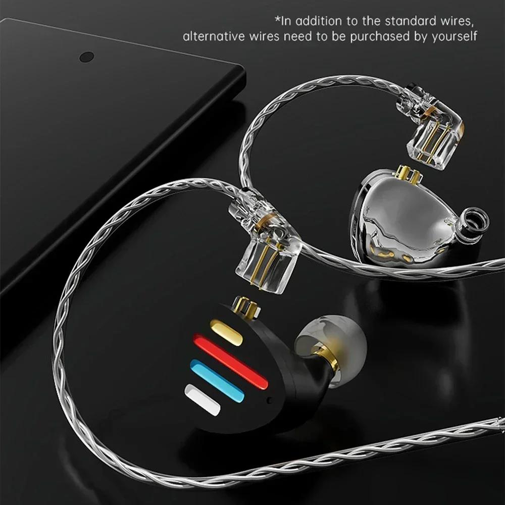 X12 New Flagship IEMS 10mm Dynamic Driver +5BA HIFI In Ear Monitor Earphone Hybrid Earbuds Adjustable With Detachable Cable