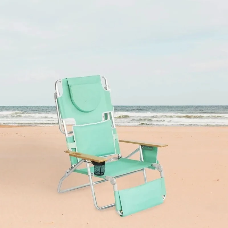 

For Chaise longue inclinable Deluxe, chaise longue de plage extérieure pliante 3 en 1