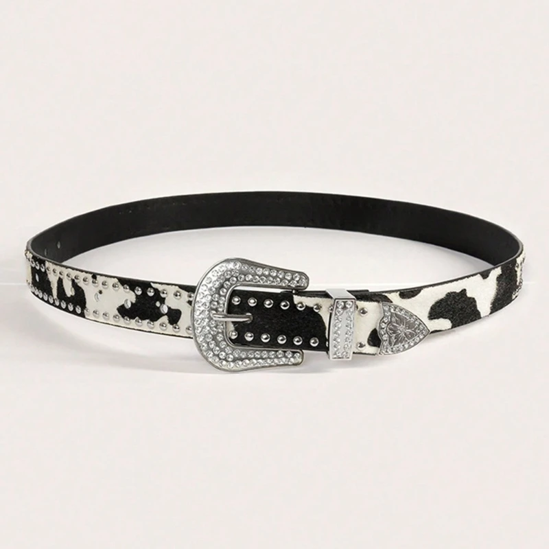 Ceinture taille bijou Ceinture en jean PU clouté Ceinture Blingbling Ceinture décontractée