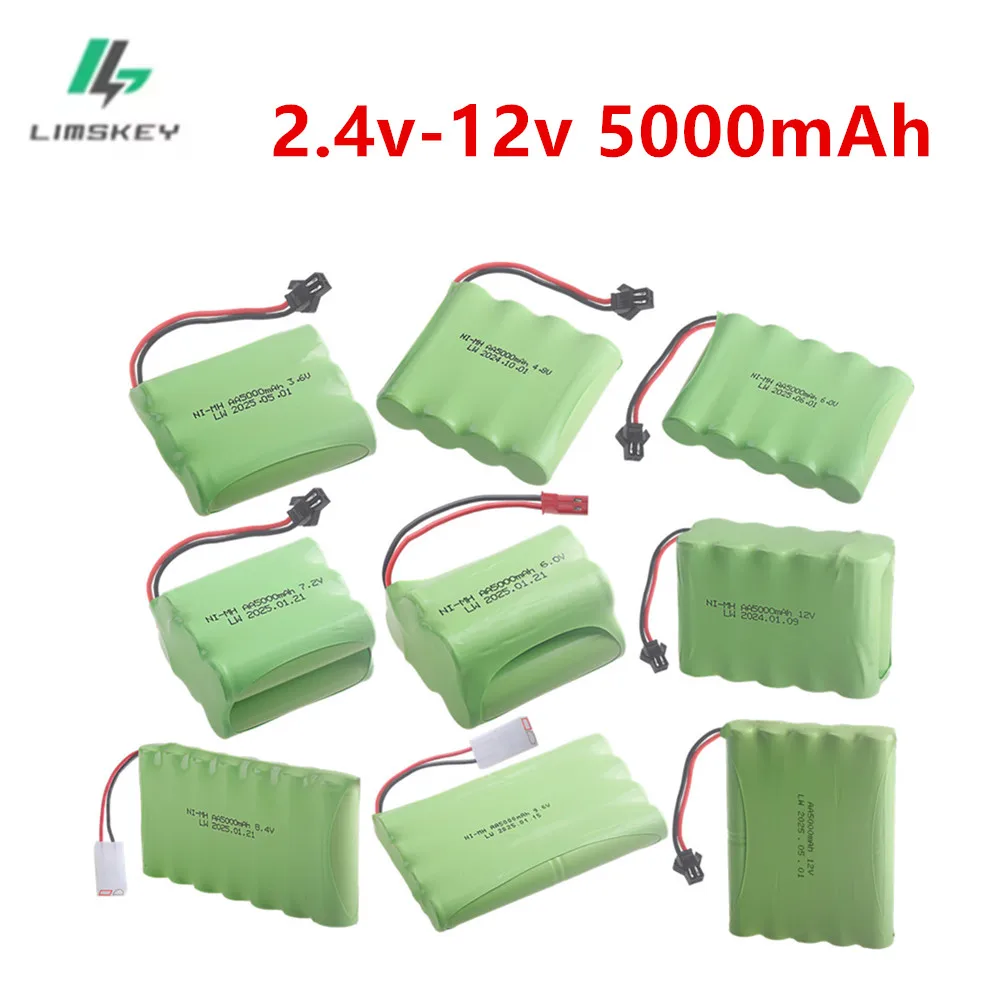 3.6v/4.8v/6v/7.2v/9.6v/12v 5000mAh Rechargeable Battery For Rc toys Cars Tanks Robots Guns Boats Upgrade 3000mAh NI-MH Batteries