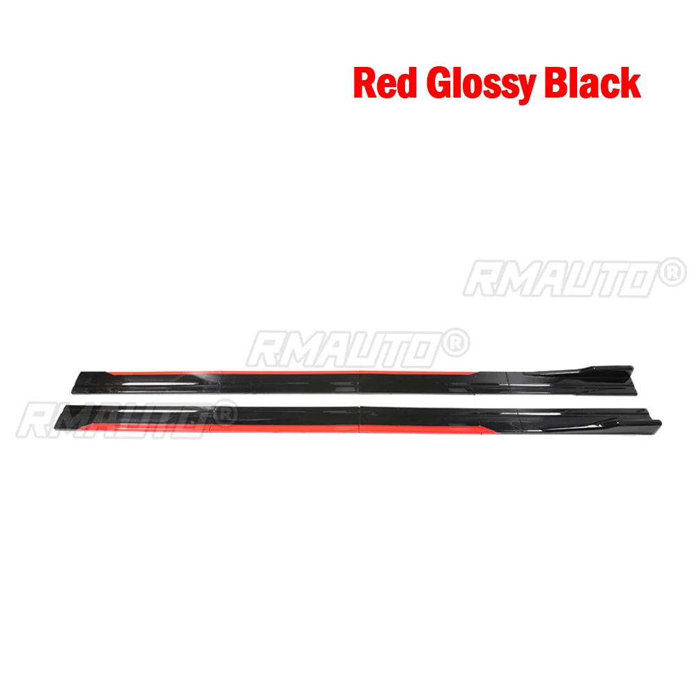 High Quality 8pcs 2.2m Car Side Skirt Extension Splitter Winglet Side Wing Bumper Lip For Audi A4 B8.5 2013 2014 2015 2016