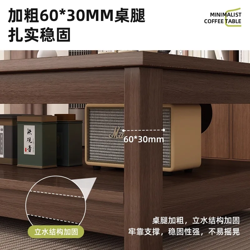 طاولة قهوة على طراز العصور الوسطى لغرفة المعيشة، طاولة شقة صغيرة منزلية، طاولة قهوة منزلية متحركة وبسيطة للإيجار