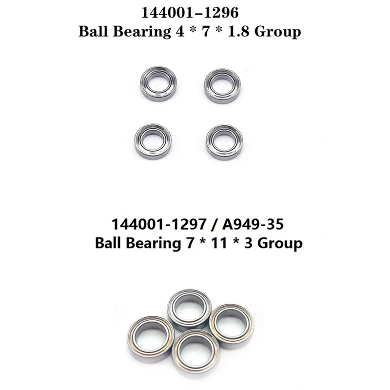 20Pcs Ball Bearing Set for Wltoys 144001 144002 144010 124016 124017 124018 124019 RC Car Spare Parts Accessories