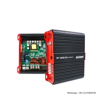 Suoer BP-2000 High-Power 2000W Mono Class D Car Power Amplifier Subwoofer Speaker 12V Modified Car Audio with Crossovers