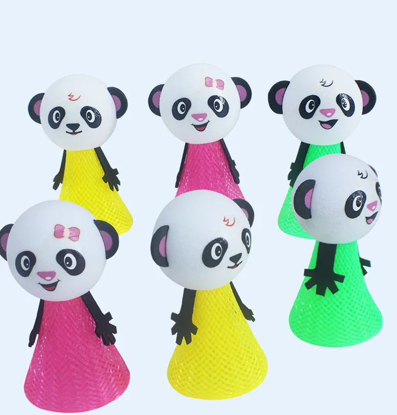 

1Pc Plastic Dolls Funny Children's Toy Multi-coloured Children's Creative Gifts Jumping Bouncing Panda Children's Birthday Gifts