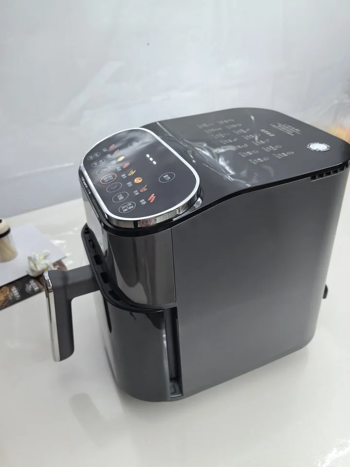 Large Visual Window Flip-Free Air Fryer Oven, Dual Heat Source Steam Bake Fry All-in-One Multifunctional Home Kitchen Cooker