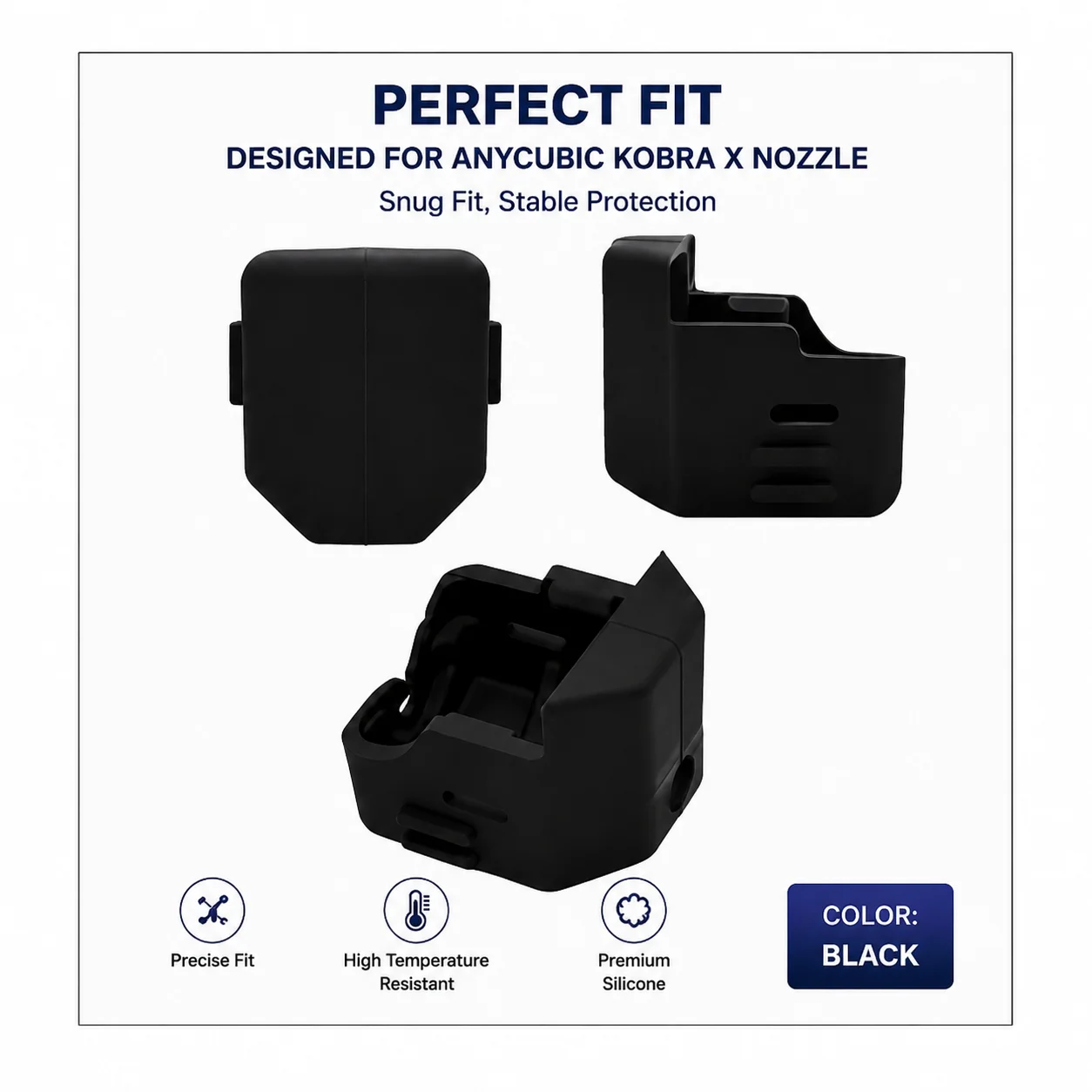 For Anycubic Kobra X Nozzle Silicone Sock Hot End Protective Cover Tested & Approved Sleeve Anycubic Kobra X Hotend Accesories