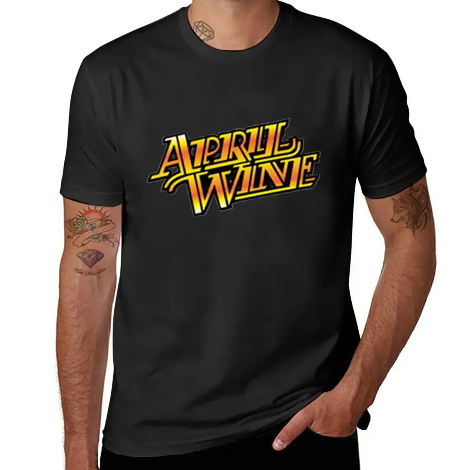 April Wine Rock T-Shirt man t shirt oversized shirts graphic shirts men