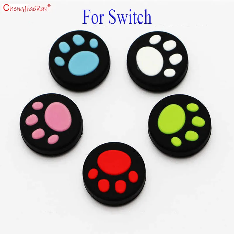 ChengHaoRan 2PCS Silicone Joystick Cap For Switch Cat Claw Cute Appearance Game Controller Anti Slip Protective Cap