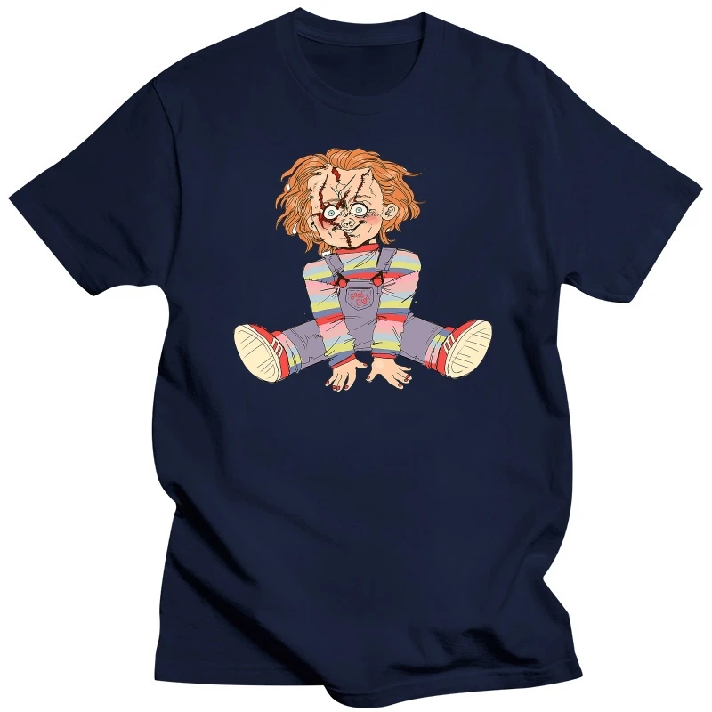 Men T Shirt White Short Sleeve Custom Shirt Men Chucky t shirt