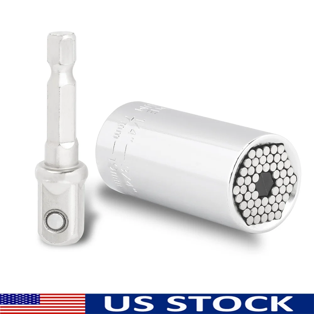 

Универсальная розетка с адаптером для электрической дрели подходит для универсальных инструментов 1/4-3/4 дюйма, крепеж с шестигранным крылом, квадратное зачищенное ржавое 54