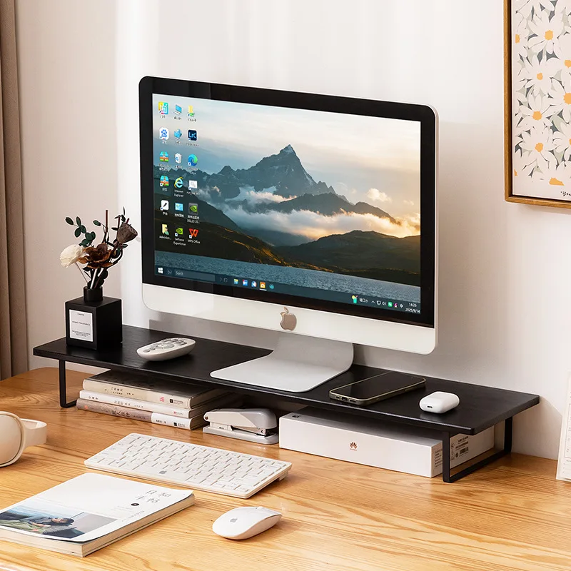 Monitor heightening rack desktop home computer desk desk study table light luxury high-end desktop storage table
