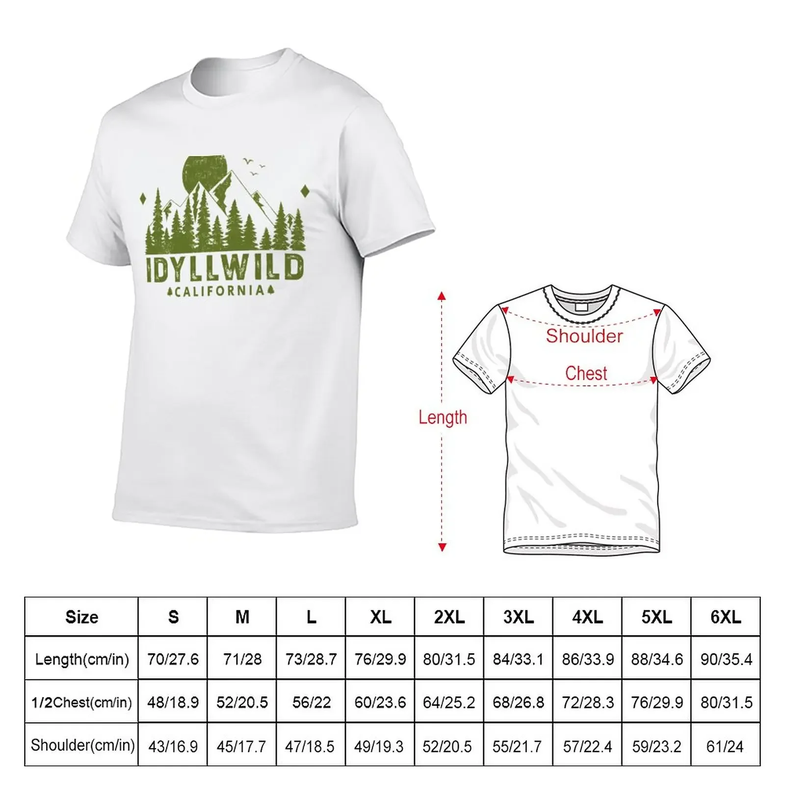 Idyllwild California Mountain View T-Shirt cute clothes Aesthetic clothing men graphic t shirts