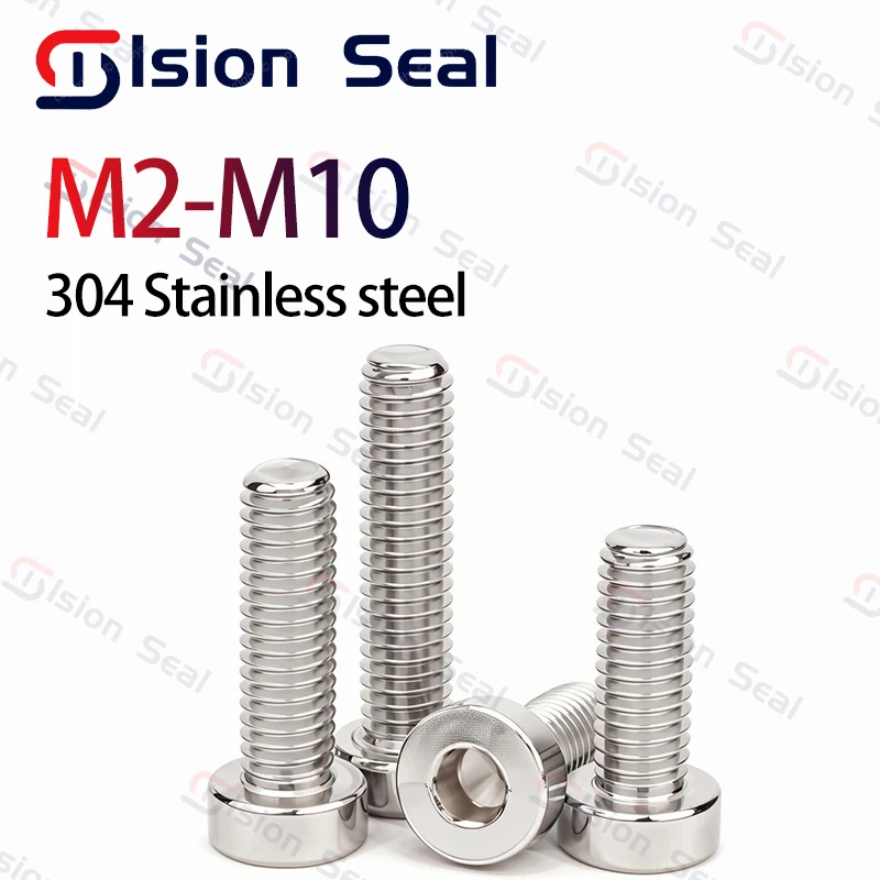 DIN7984 M2 M2.5 M3 M4 M5 M6 M8 M10 304 Stainless Steel Hex Hexagon Socket Thin Low Short Profile Head Allen Cap Bolt Screws