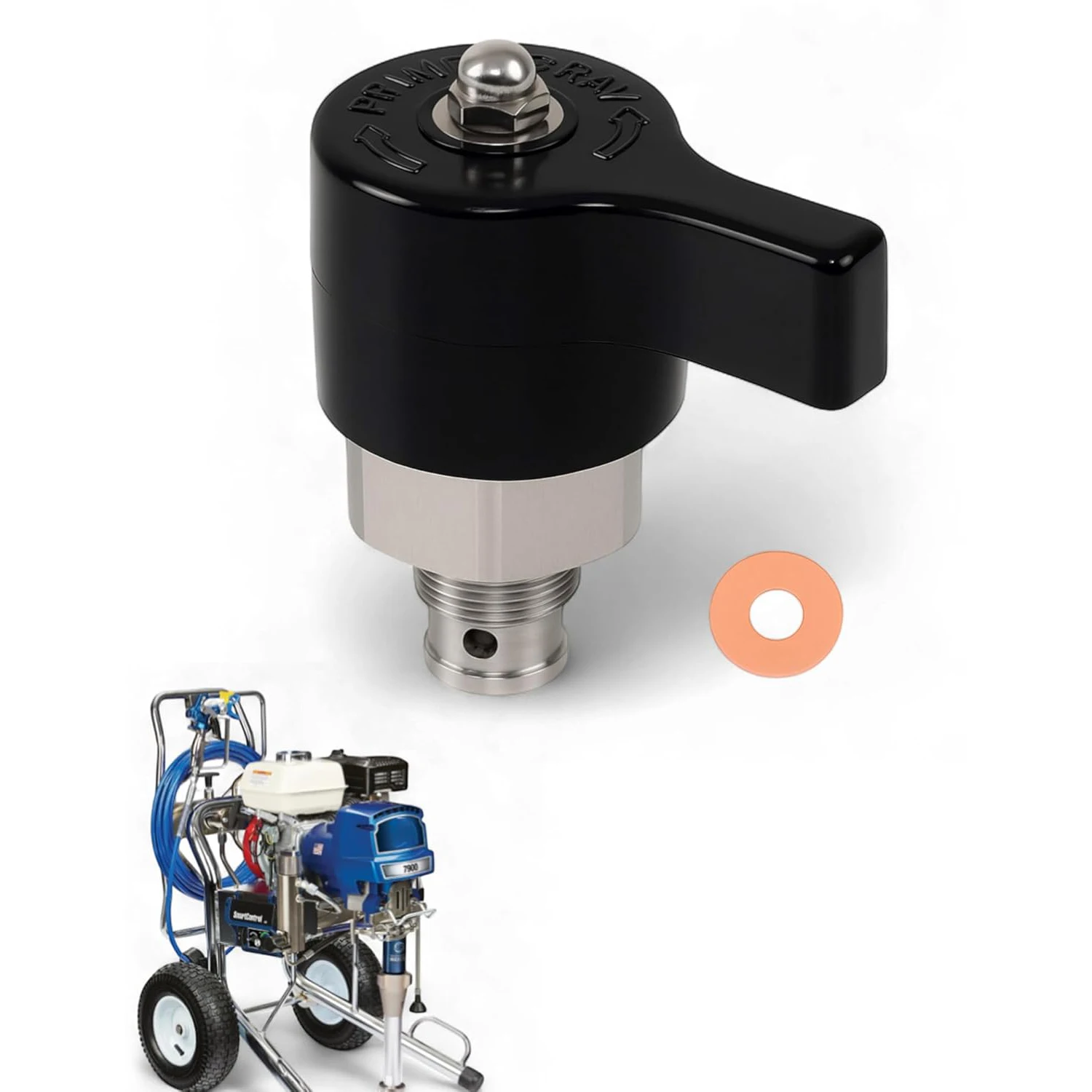 245103-ドレンバルブスタートスイッチ-–-ステンレススチール製交換部品、graco-5900、7900、833-エアレスペイントスプレーヤーに対応---錆びにくい、耐久性があり、取り付けが簡単です。