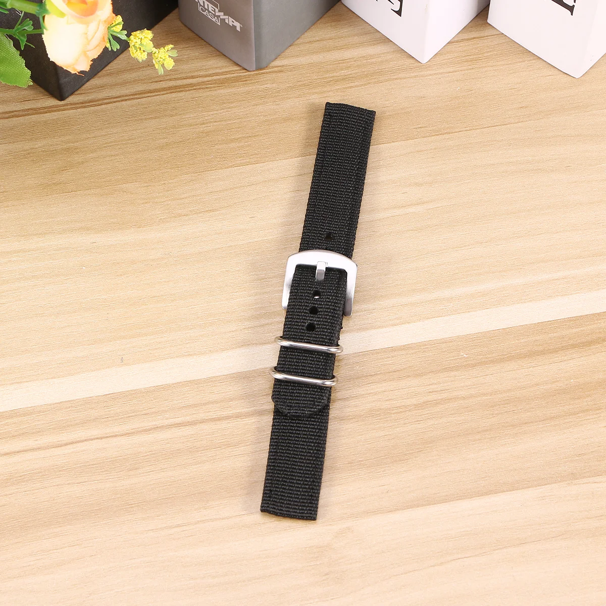 

Canvas Waterproof Watch Strap 20mm Stitching Replacement Band for Men Wristwatch Stylish Durable Accessory