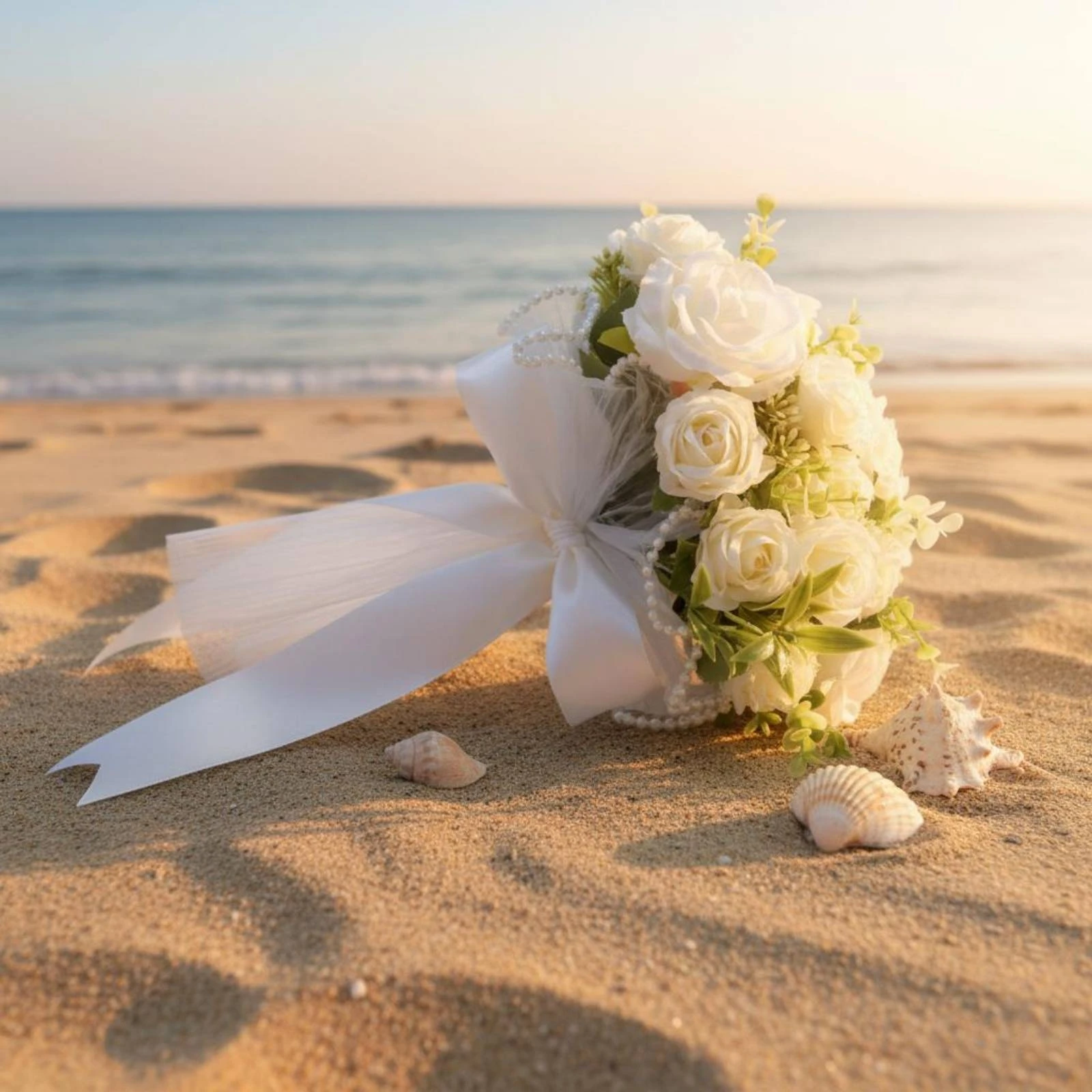 

Bridal Flower Spray Photo Prop Artificial Blossom Spray Fake Wedding Flower Bunch All Year Round Easy to Clean