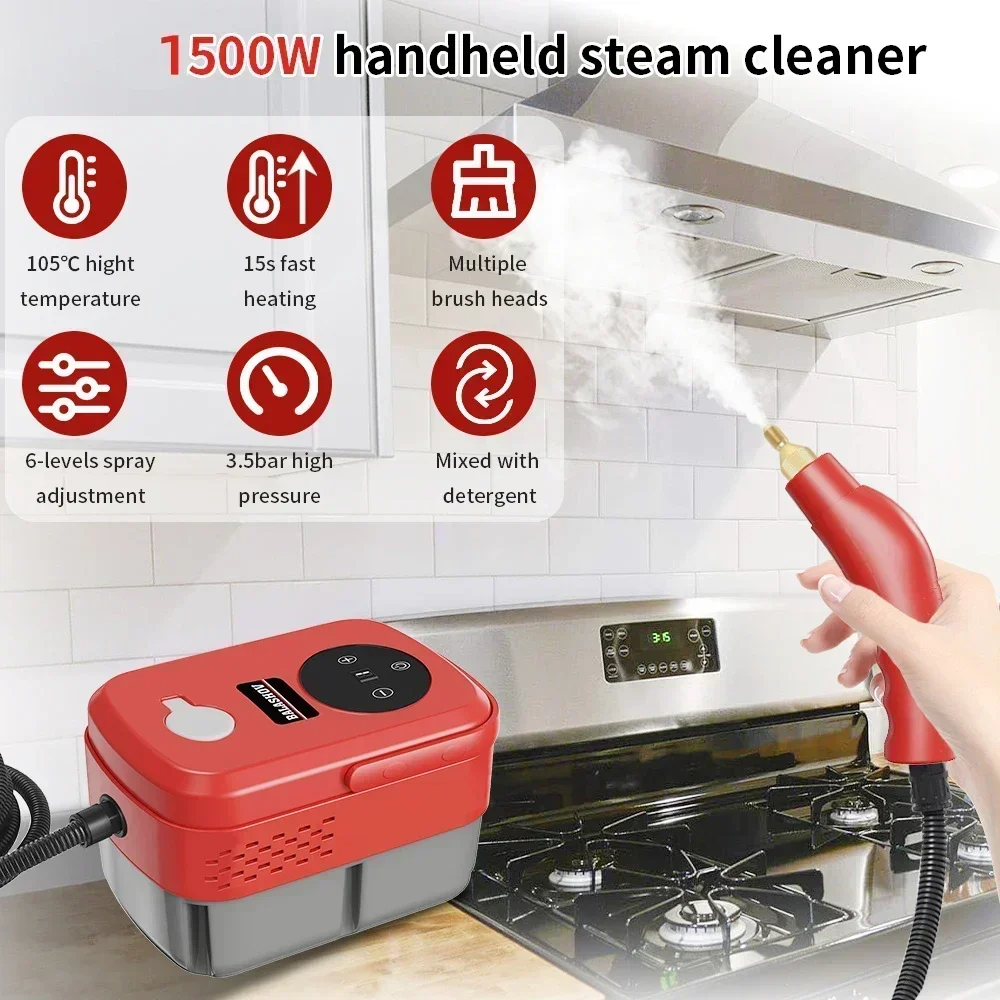 High Pressure Steam Cleaner Household Handheld Cleaning Machine  Home Kitchen Air Conditioner Steam Cleaner Car Cleaning