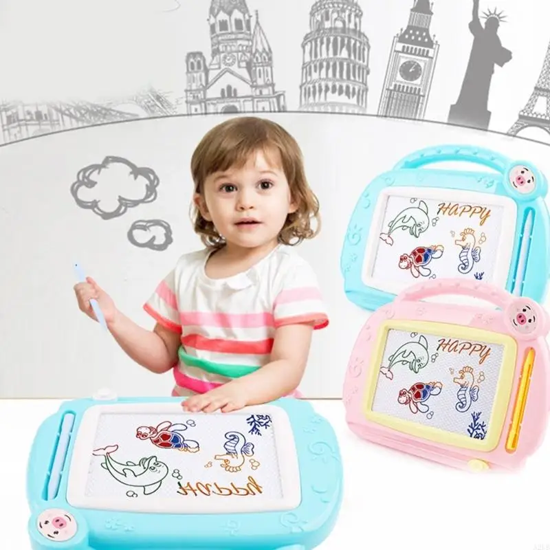 Papan gambar magnetik ukuran perjalanan untuk anak -anak yang dapat dihapus sketsa pad mainan pembelajaran pendidikan awal untuk