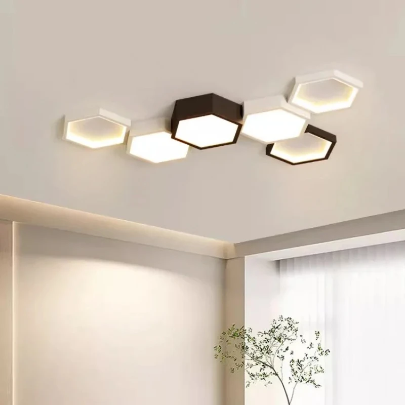 

Nordic Simple Ceiling Light LED Honeycomb Design Combination Creative Indoor Lighting Study Restaurant Bedroom Living Room Lamps
