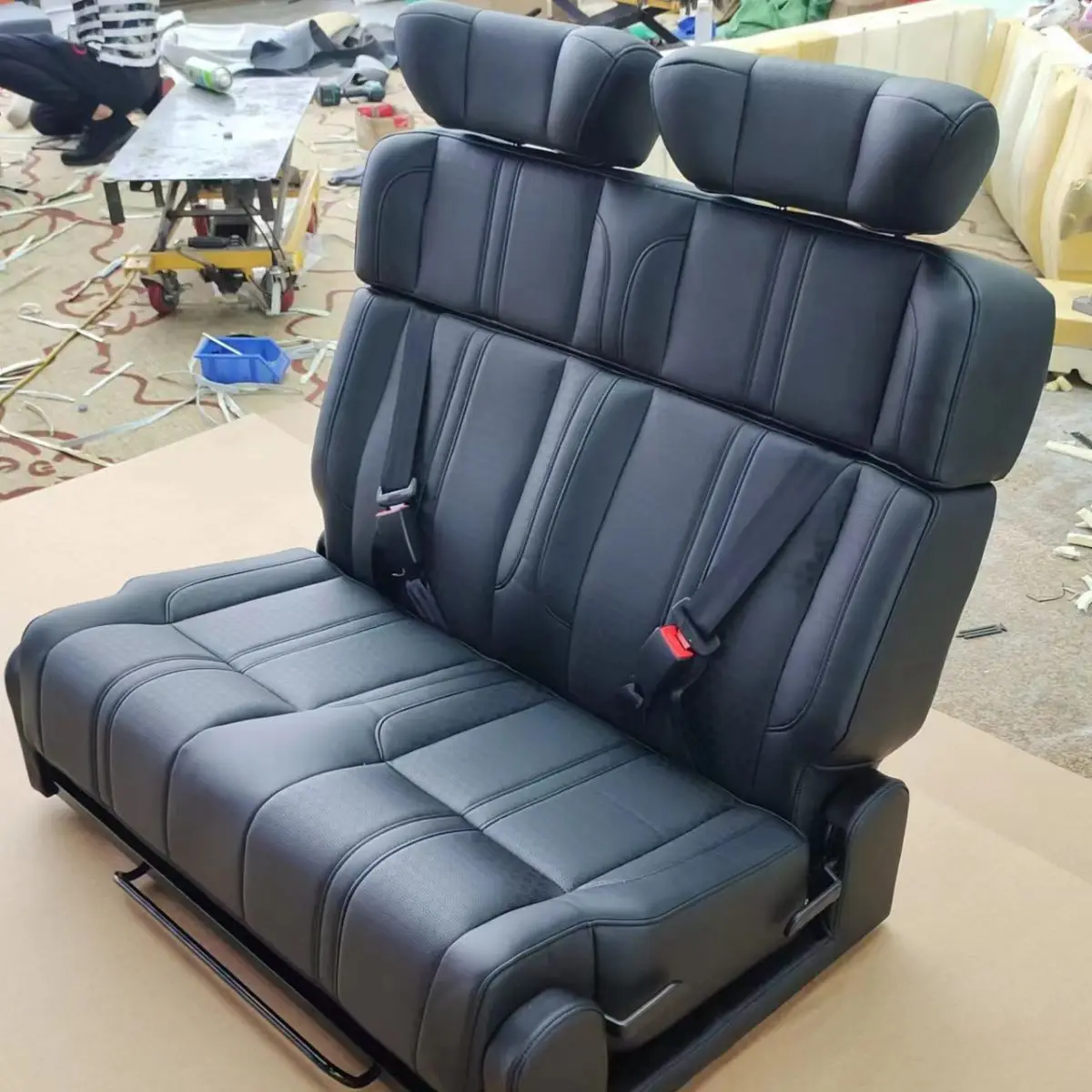 Folding Convertible Bed Seats For RV Van Camper Front Swivel Luxury Seating Motorhome Seats Rv Seating Motorhome Car Seat