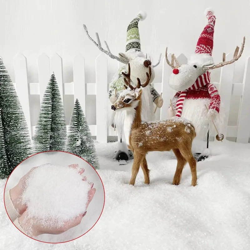 Christmas Decoration Artificial Plastic Dry Snow Powder Model Kits DIY Festival Scene Layout Winter Party Decor 30g/bag