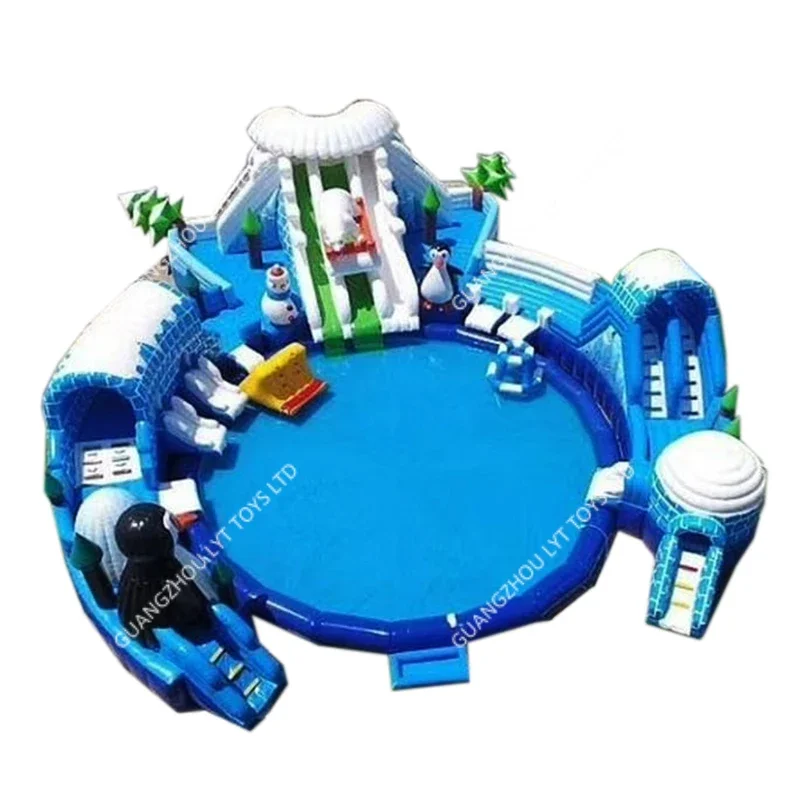 High quality commercial swimming pool park equipment giant inflatable water slide for adult