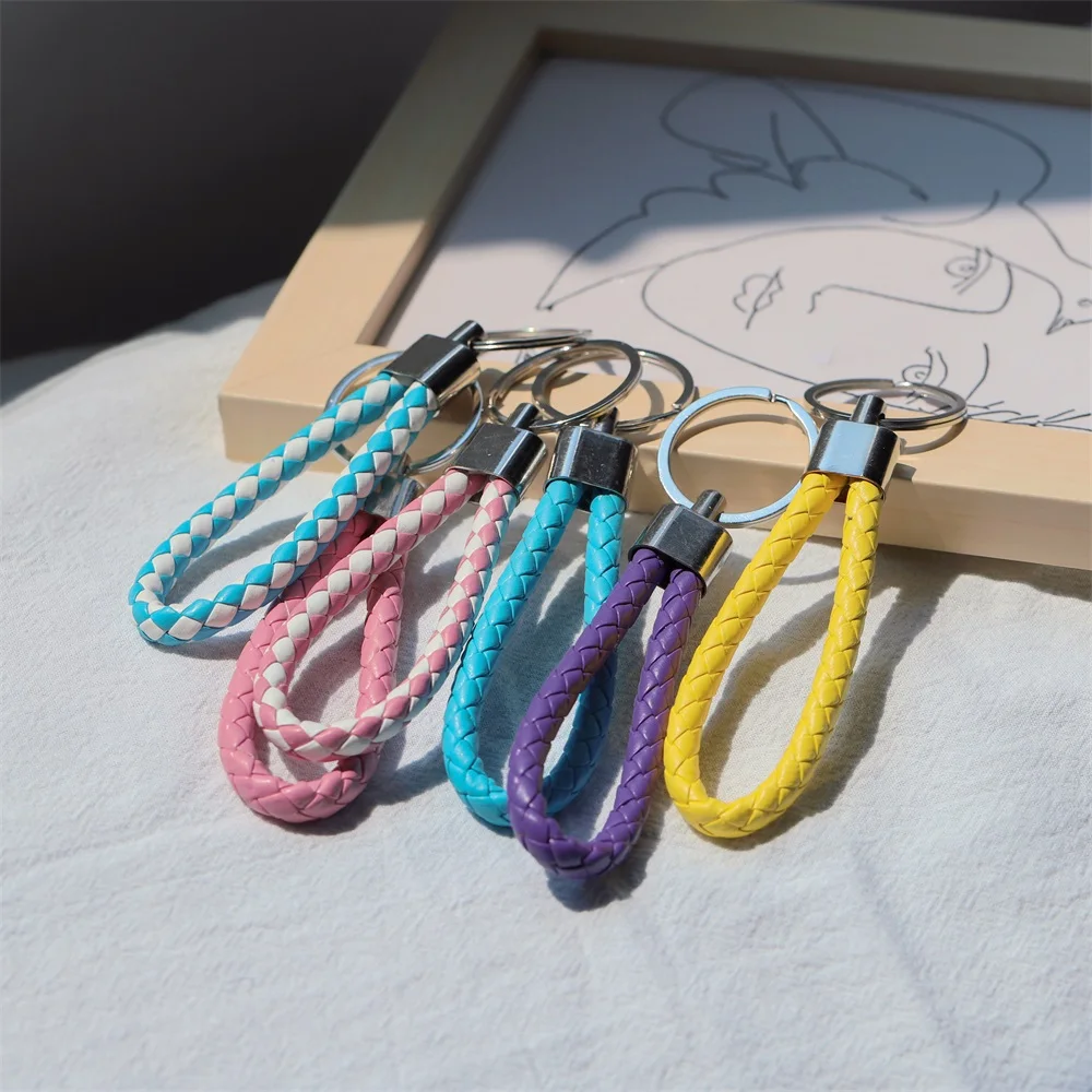 5Pcs/Pack Leather Lanyard Lariat Cord Lobster Clasp Rope Christmas Bell Charm for Keychain Hooks Mobile Phone Strap Accessories