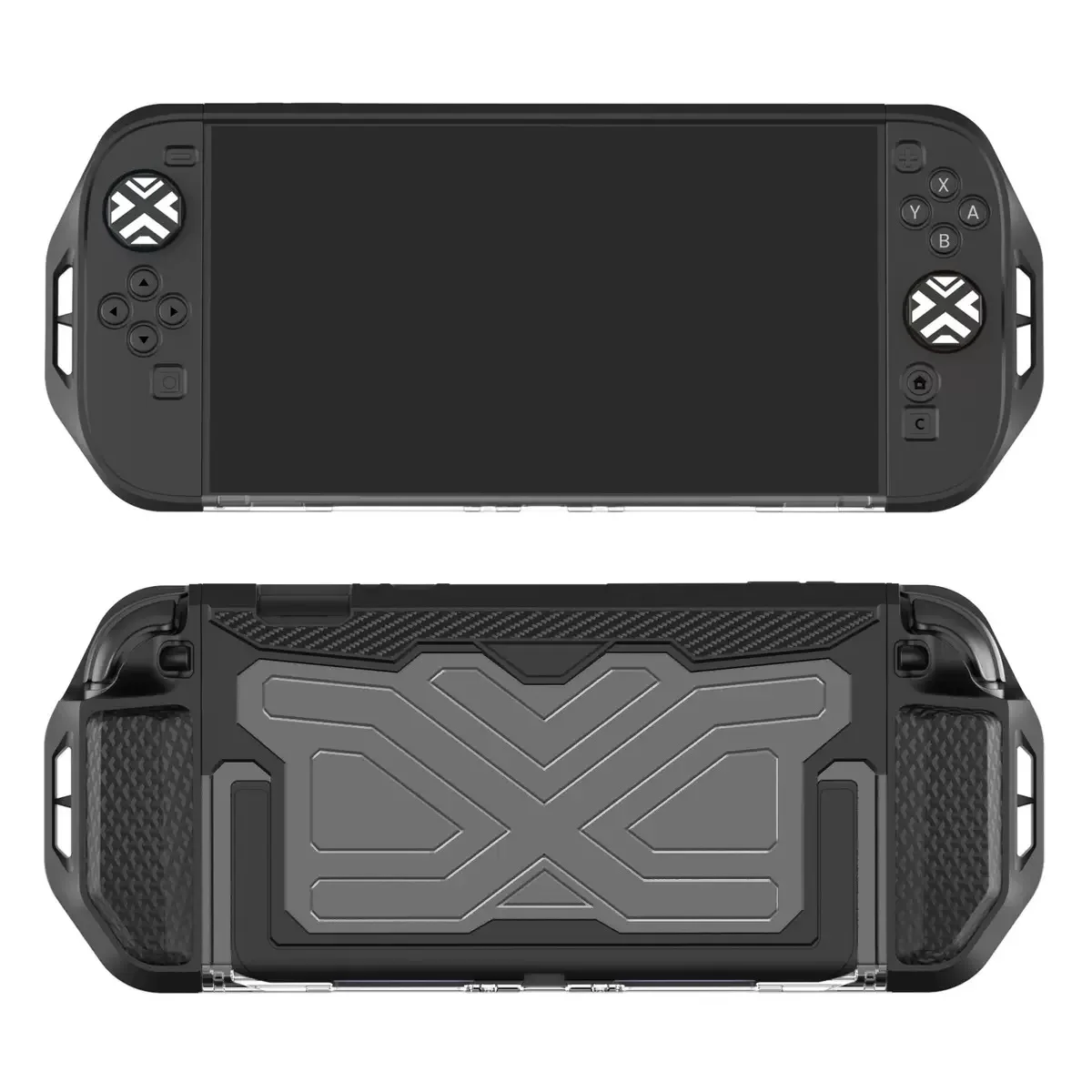 

For Switch 2 Host Black and White Protective Shell Split Anti slip Full package Mech Hard Shell TPU Protective Cover
