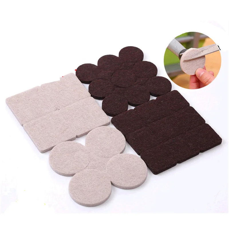 8 - 18pcs Adhesive Desk Chair Feet Pads Furniture Leg Feet Anti Slip Felt Mat Prevent Noise Protection Flooring