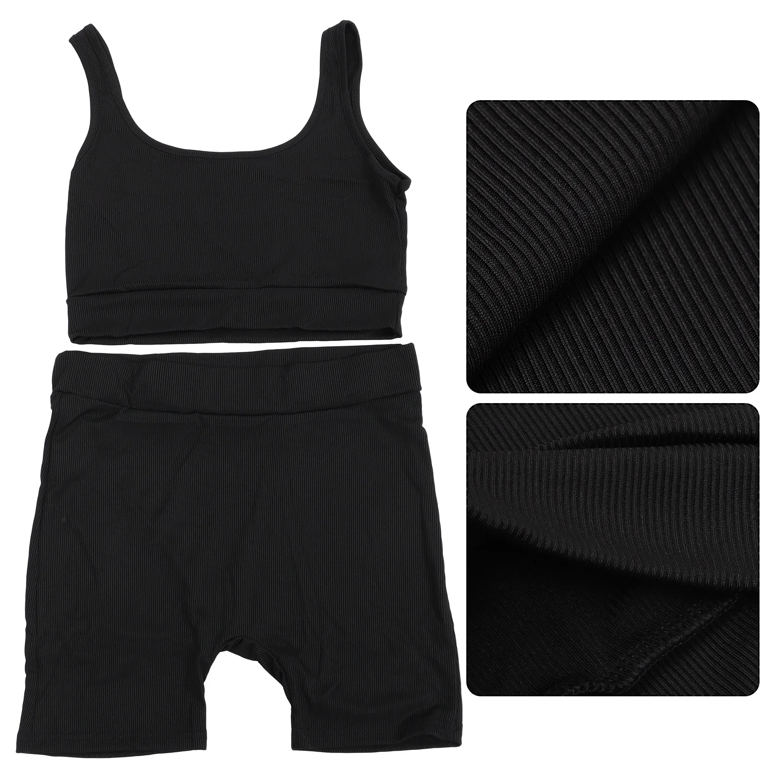 

1Set Yoga Activewear Soft Comfortable Breathable Vest Shorts Kit Fitness Workout Clothing Slim Fit Sportswear Outfits