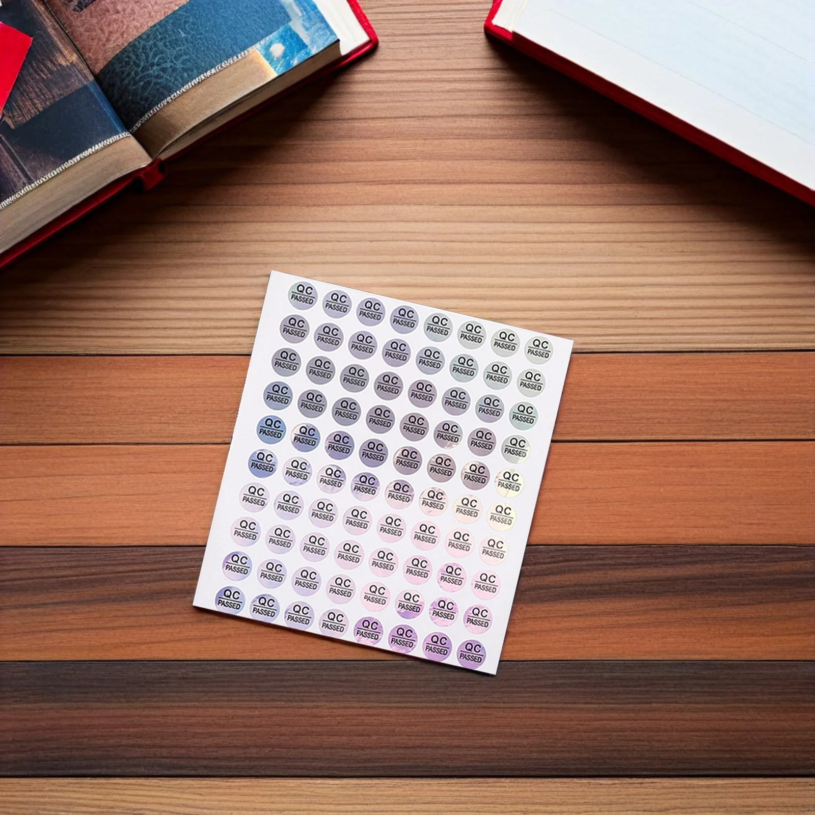 

1600pcs Qc Passed Labels Warehouse Quality Tested Adhesive Bright Color Inventory Status Tags For Production Monitoring