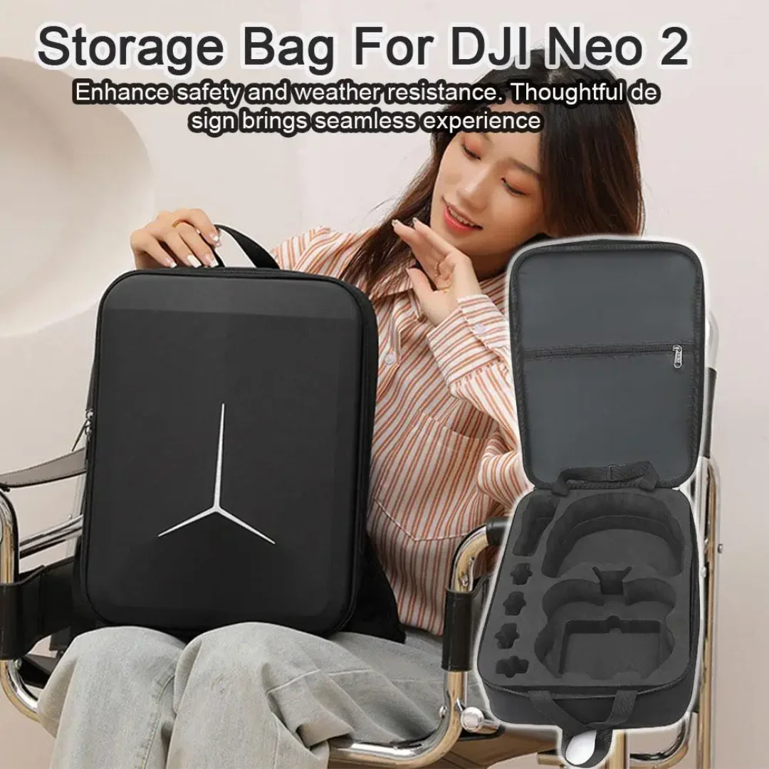 Hard-shell Backpack For DJI Neo 2 Motion Fly More Combo Travel Bag Goggles N3/RC Motion 3 Case For DJI Neo 2 Drone Accessories