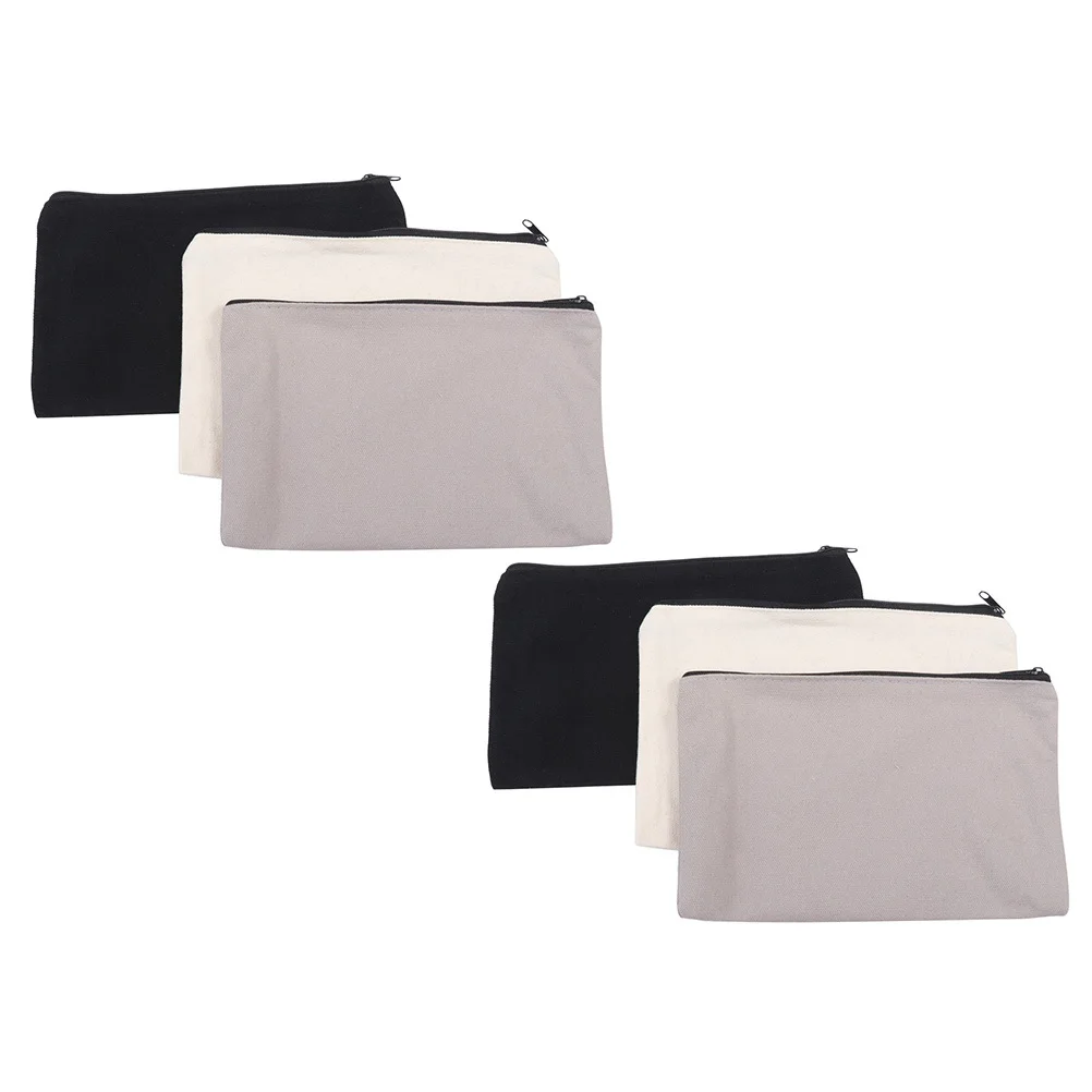 

6Pcs Portable Pencil Bags Zipper Large Capacity Multipurpose Storage Pouches Case Organizer Pencil Case