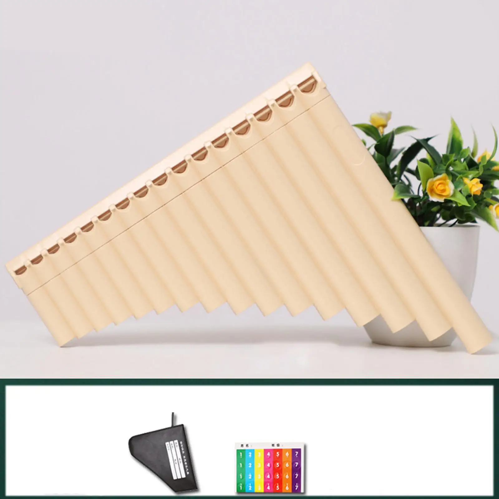 16 Pipes Pan Flutes Woodwind Flute Instrument With Manual Tuning And Unique National Characteristics Accurate Tone