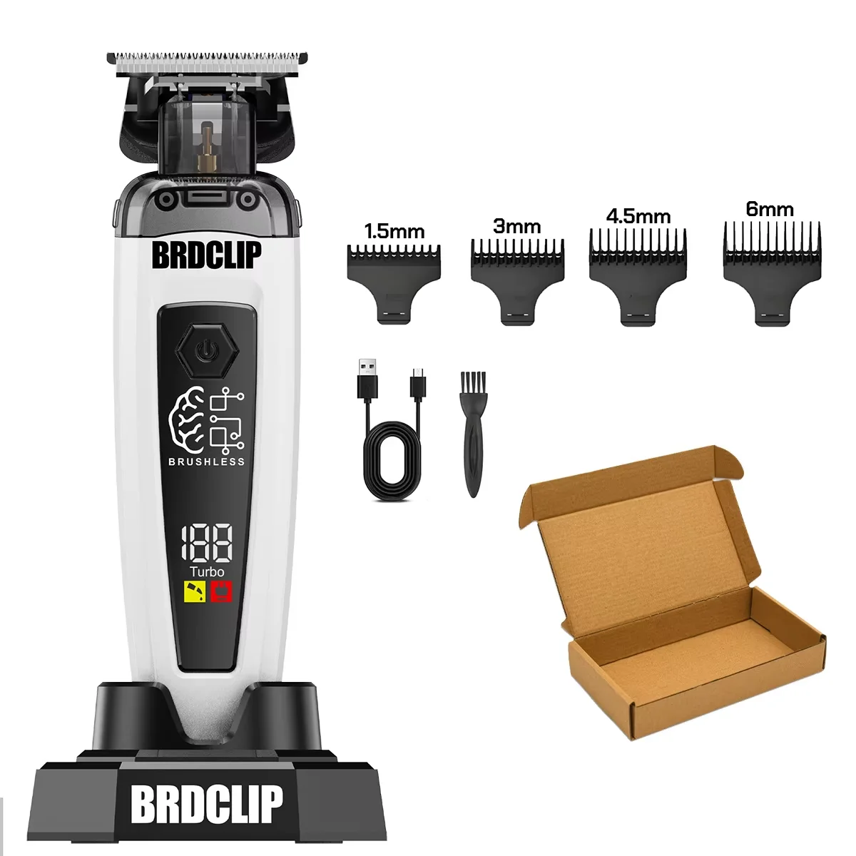 BRDCLIP 106B 116 7500 RPM Borstelloze Motor Haar Snijmachine Kit Professionele Tondeuse Kapper Salon Tondeuse voor Mannen