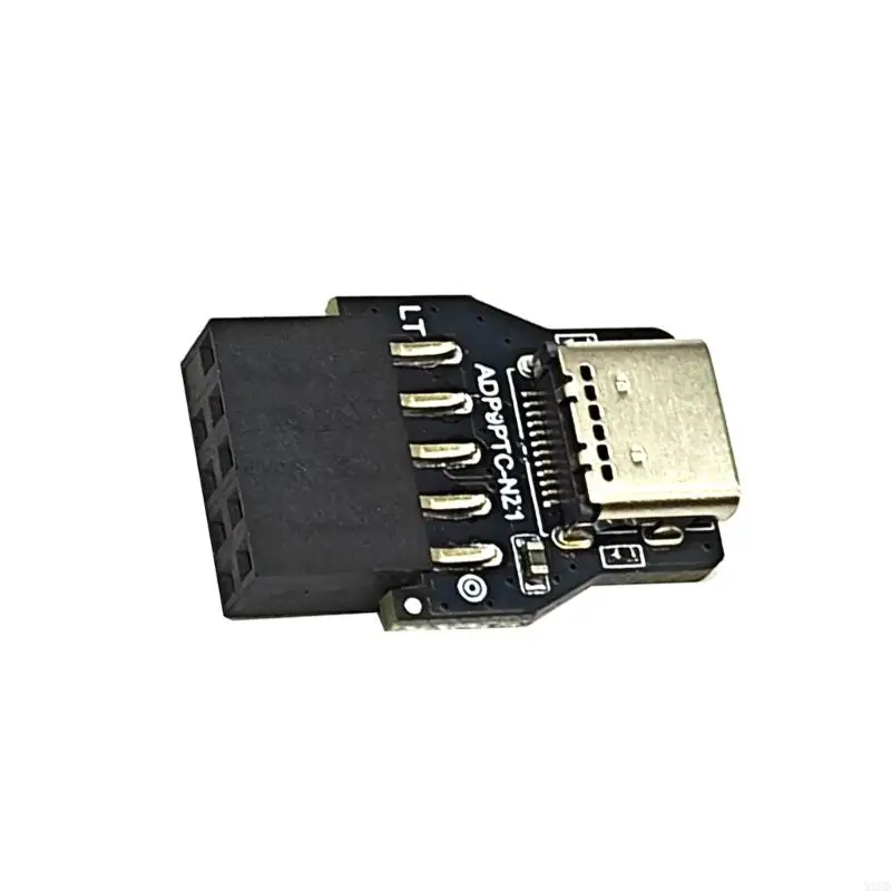 

N1HD USB Front Panel Adapter USB 2.0 9Pin to Type C Adapter Header for Computer Motherboard Internal Expansion Board