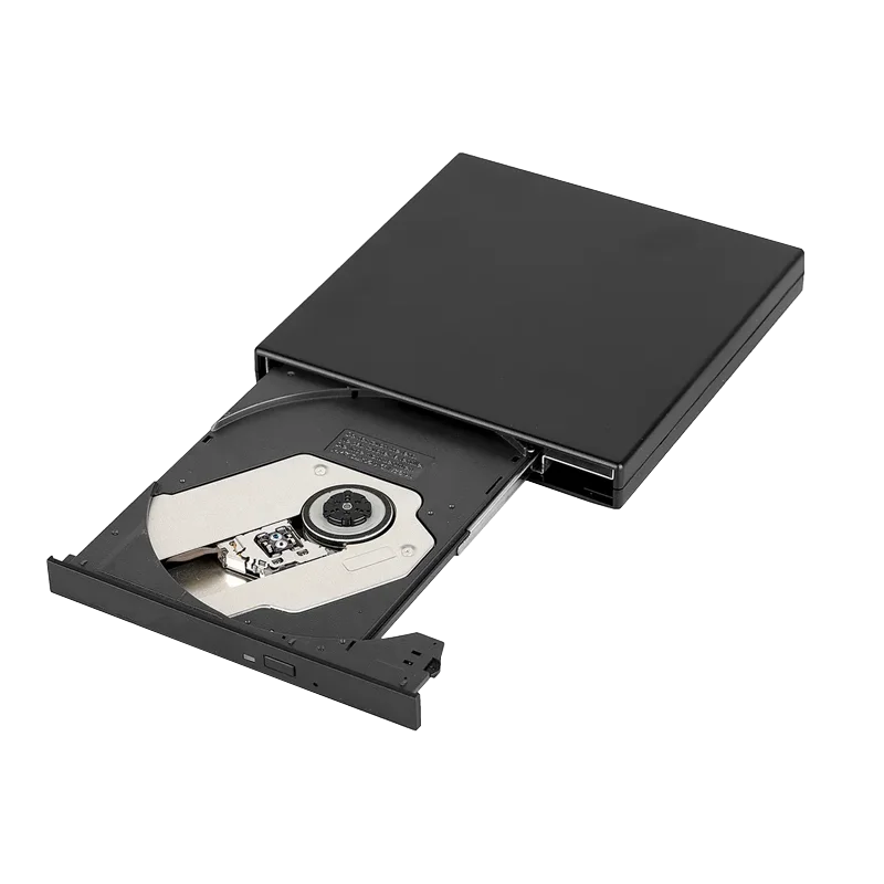 Slim External CD e DVD Drive, Burner Player para Laptops, PC Desktop, Windows, USB 2.0