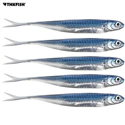 Thkfish-柔らかいプラスチック製の釣り用ルアー,シリコン人工スイムベイト,バス釣り用ベイト,100mm, 3.9g, 5個