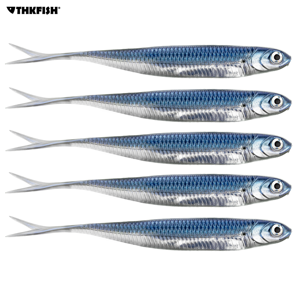  THKFISH 5/6pcs Fishing Soft Baits 100mm 75mm Soft Plastic Fishing Lures Silicone Artificial Lure Swimbait For Bass Fishing 