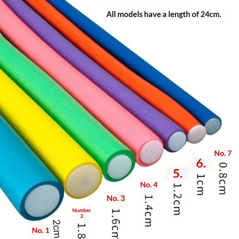 10 Pcs Flexible Hair Curling Rods