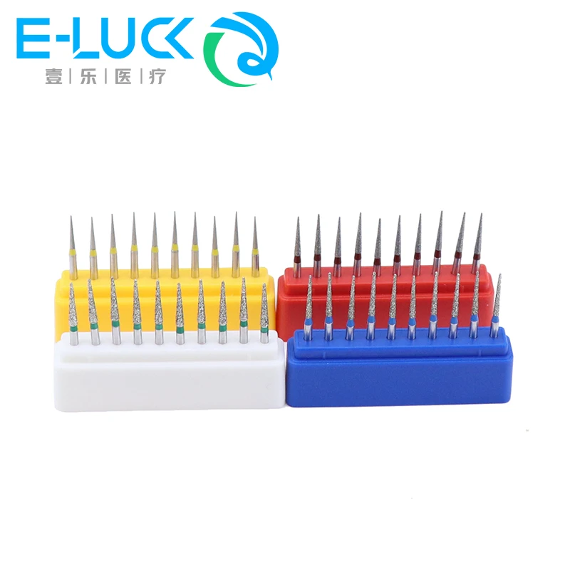 5Boxs TC/CR Series Dental Diamond Burs FG 1.6mm Dentist Polishing And Grinding Teeth Tools  For High Speed Handpieces