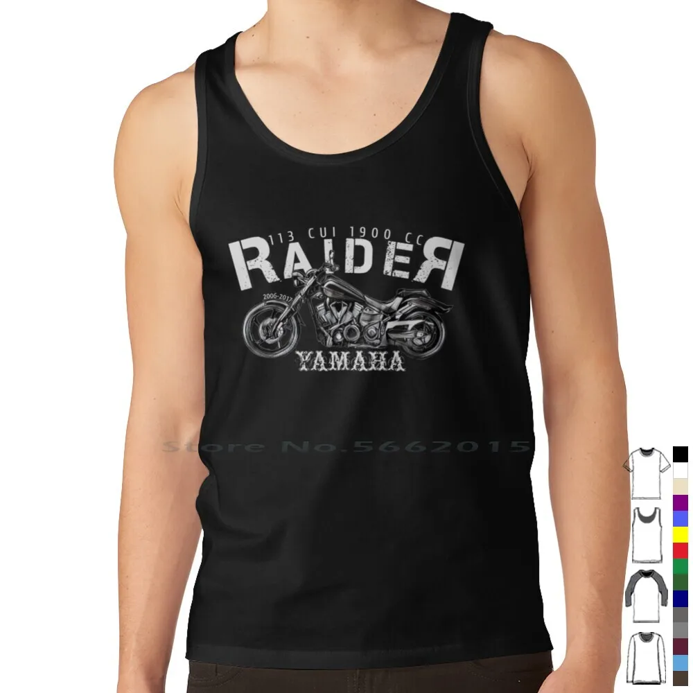 Raider Vintage Tank Top Pure Cotton Vest Motorcycle Raider Cruiser Chopper Vstar V Star Ycc Vsoc Rider Xv1900 Xv 1900 Cult