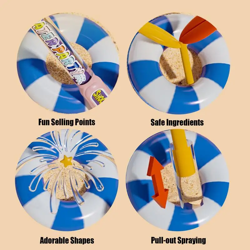 Água esguicho fogo de artifício imersão de água pull-out ao ar livre quintal praia piscina atividades imersão esguicho brinquedos para prazer no verão