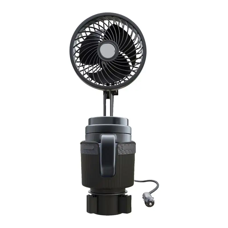 

Car Fan With Cup Holder Air Circulation Fan With Drink Holder 6 Inch Cup Holder Car Fan Portable Fan Cooling Fan Automobile Fan